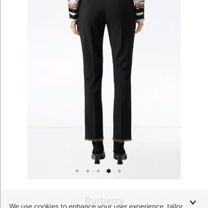 NWT Burberry Ring-pierced Wool Tailored Trousers 4
